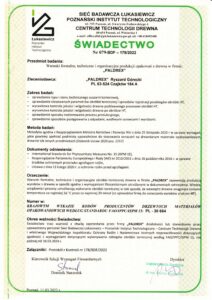 PALDREX R. Górecki 2022 - Świadectwo, Certyfikat, Raport-1